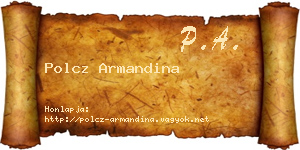 Polcz Armandina névjegykártya